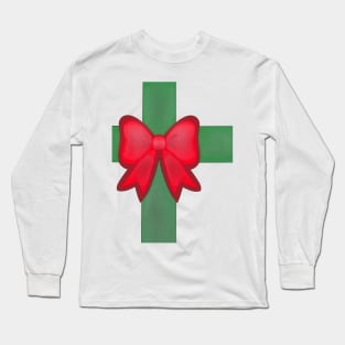 Christmas ribbon and bow Long Sleeve T-Shirt